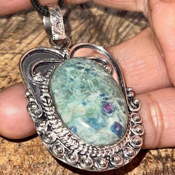 Ruby Fuchsite Pendant 2” - Picture 5 of 10